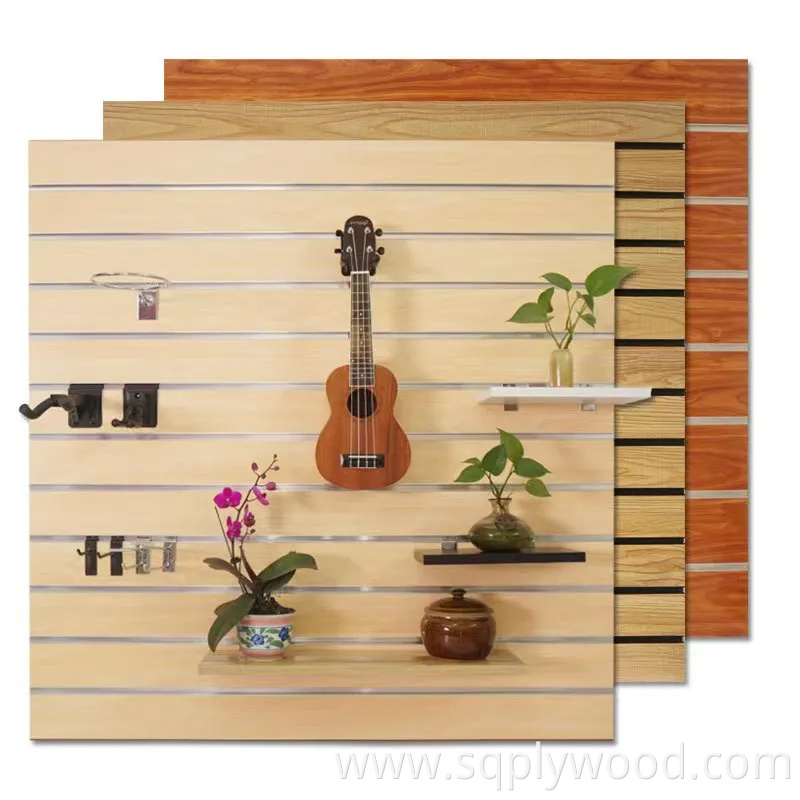 4 8 FT Melamine Face 7 5 Slot MDF Board Store Wall Decoration Slatwall Display MDF